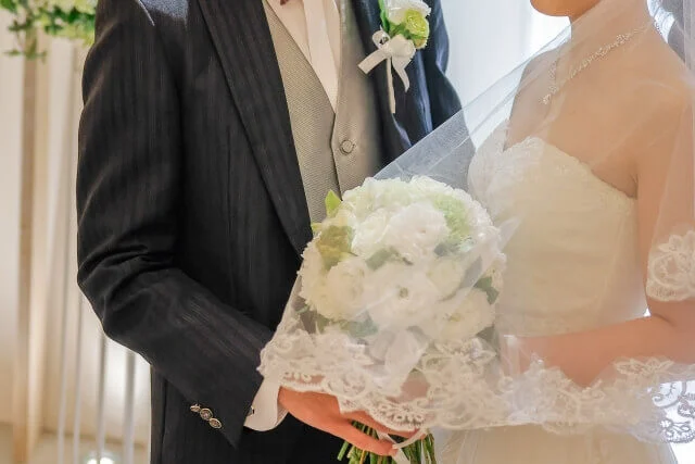 披露宴での新郎新婦
