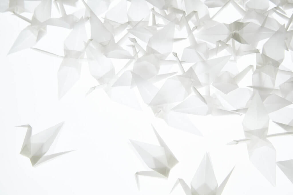 たくさんの折鶴